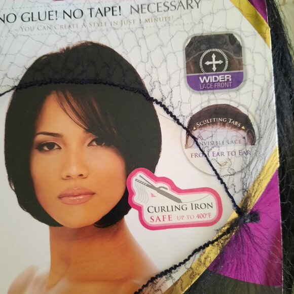 FreeTress Equal Synthetic Lace Front Short Bob Wig SONYA - Black, NWOT! - Picture 2 of 8